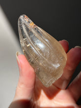 Load image into Gallery viewer, Young Alien Spirit Being carved Natural Citrine Skull