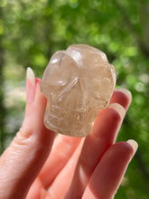 Load image into Gallery viewer, Young Alien Spirit Being carved Natural Citrine Skull