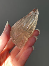 Load image into Gallery viewer, Young Alien Spirit Being carved Natural Citrine Skull