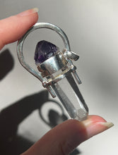 Load image into Gallery viewer, Spring Collectors Drop - Quantum Healer - Record Keeper Quartz point with Grape Jelly Amethyst pendant