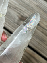 Load image into Gallery viewer, Clear (Colorless) Fluorite Bodywork wands (6 inch larger size)