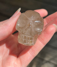 Load image into Gallery viewer, Young Alien Spirit Being carved Natural Citrine Skull