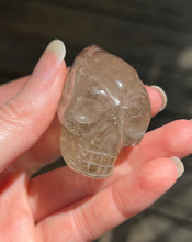 Load image into Gallery viewer, Young Alien Spirit Being carved Natural Citrine Skull