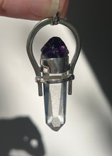 Load image into Gallery viewer, Spring Collectors Drop - Quantum Healer - Record Keeper Quartz point with Grape Jelly Amethyst pendant