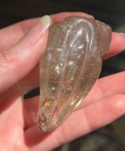 Load image into Gallery viewer, Young Alien Spirit Being carved Natural Citrine Skull