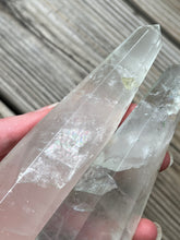 Load image into Gallery viewer, Clear (Colorless) Fluorite Bodywork wands (6 inch larger size)