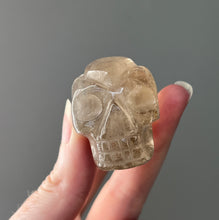 Load image into Gallery viewer, Young Alien Spirit Being carved Natural Citrine Skull
