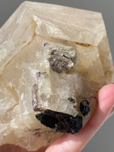 Load image into Gallery viewer, Natural Citrine Scepter with Green Tourmaline & Lepidolite