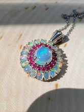 Load image into Gallery viewer, Top grade Ethiopian opal and ruby necklace
