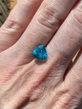 Load image into Gallery viewer, 2.04 carat AAA Trillion cut natural electric blue Apatite loose gemstone