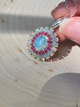 Load image into Gallery viewer, Top grade Ethiopian opal and ruby necklace