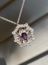 Load image into Gallery viewer, Collectors Moody Lavender Spinel Mandala necklace