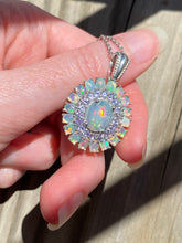 Load image into Gallery viewer, Top grade Ethiopian Opal and Tanzanite necklace