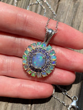 Load image into Gallery viewer, Top grade Ethiopian Opal and Tanzanite necklace
