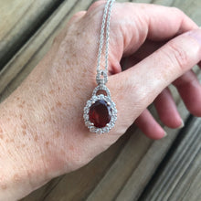 Load image into Gallery viewer, AAA Hessonite Garnet and Zircon necklace