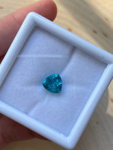 Load image into Gallery viewer, 2.04 carat AAA Trillion cut natural electric blue Apatite loose gemstone
