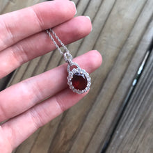 Load image into Gallery viewer, AAA Hessonite Garnet and Zircon necklace