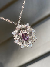 Load image into Gallery viewer, Collectors Moody Lavender Spinel Mandala necklace
