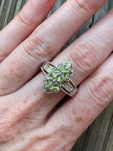 Load image into Gallery viewer, Vibrant Demantoid Garnet and Diamond ring