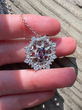 Load image into Gallery viewer, Collectors Moody Lavender Spinel Mandala necklace