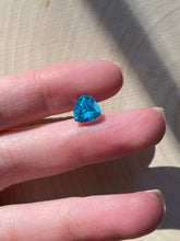 Load image into Gallery viewer, 2.04 carat AAA Trillion cut natural electric blue Apatite loose gemstone