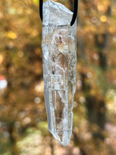 Load image into Gallery viewer, Hovave Art Lemurian Light crystal necklace with Sacred Masculine & Divine Feminine Symbols