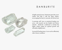 Load image into Gallery viewer, “Lit From Within” Danburite Infinite Eye necklace with Glowing Emerald