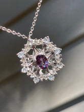 Load image into Gallery viewer, Collectors Moody Lavender Spinel Mandala necklace