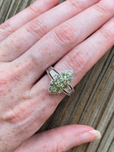 Load image into Gallery viewer, Vibrant Demantoid Garnet and Diamond ring