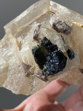 Load image into Gallery viewer, Natural Citrine Scepter with Green Tourmaline & Lepidolite