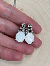 Load image into Gallery viewer, Etched Meteorite slice necklaces with black Spinel