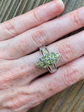 Load image into Gallery viewer, Vibrant Demantoid Garnet and Diamond ring
