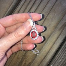 Load image into Gallery viewer, AAA Hessonite Garnet and Zircon necklace