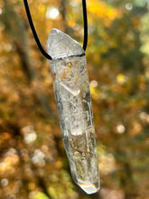 Load image into Gallery viewer, Hovave Art Lemurian Light crystal necklace with Sacred Masculine & Divine Feminine Symbols