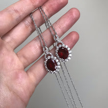 Load image into Gallery viewer, AAA Hessonite Garnet and Zircon necklace