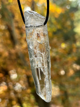 Load image into Gallery viewer, Hovave Art Lemurian Light crystal necklace with Sacred Masculine & Divine Feminine Symbols