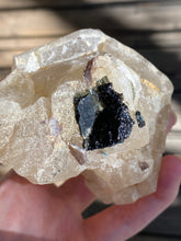 Load image into Gallery viewer, Natural Citrine Scepter with Green Tourmaline & Lepidolite