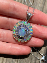 Load image into Gallery viewer, Top grade Ethiopian Opal and Tanzanite necklace