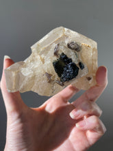 Load image into Gallery viewer, Natural Citrine Scepter with Green Tourmaline & Lepidolite