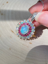 Load image into Gallery viewer, Top grade Ethiopian opal and ruby necklace