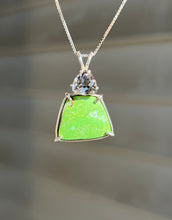 Load image into Gallery viewer, Gaspeite Freeform necklace with RARE Silver Tourmaline