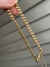 Load image into Gallery viewer, Solid 18k Yellow Gold Curb bracelet with security chain