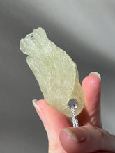 Load image into Gallery viewer, 109.4 carat 360 carved Libyan Desert Glass Dragon Head pendant