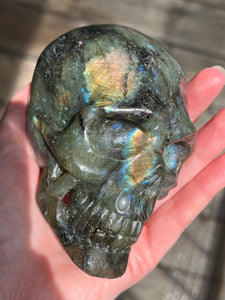 The Space Time Wizard Labradorite Skull Being