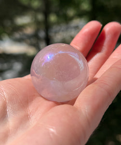 Angel Aura Rose Quartz Sphere 34mm