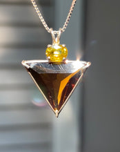 Load image into Gallery viewer, Natural Citrine Angelic Star Necklace with Radiant Sphene