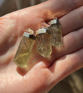 Epidote included Scapolite pendants