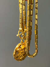 Load image into Gallery viewer, 23k solid yellow gold 22 inch Thai baht chain necklace with pretzel clasp - stamped “965%”