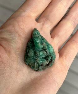 Collectors Carved Emerald Ganesha