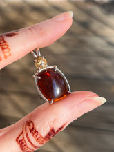 Load image into Gallery viewer, Amber and Imperial (orange) Topaz pendant